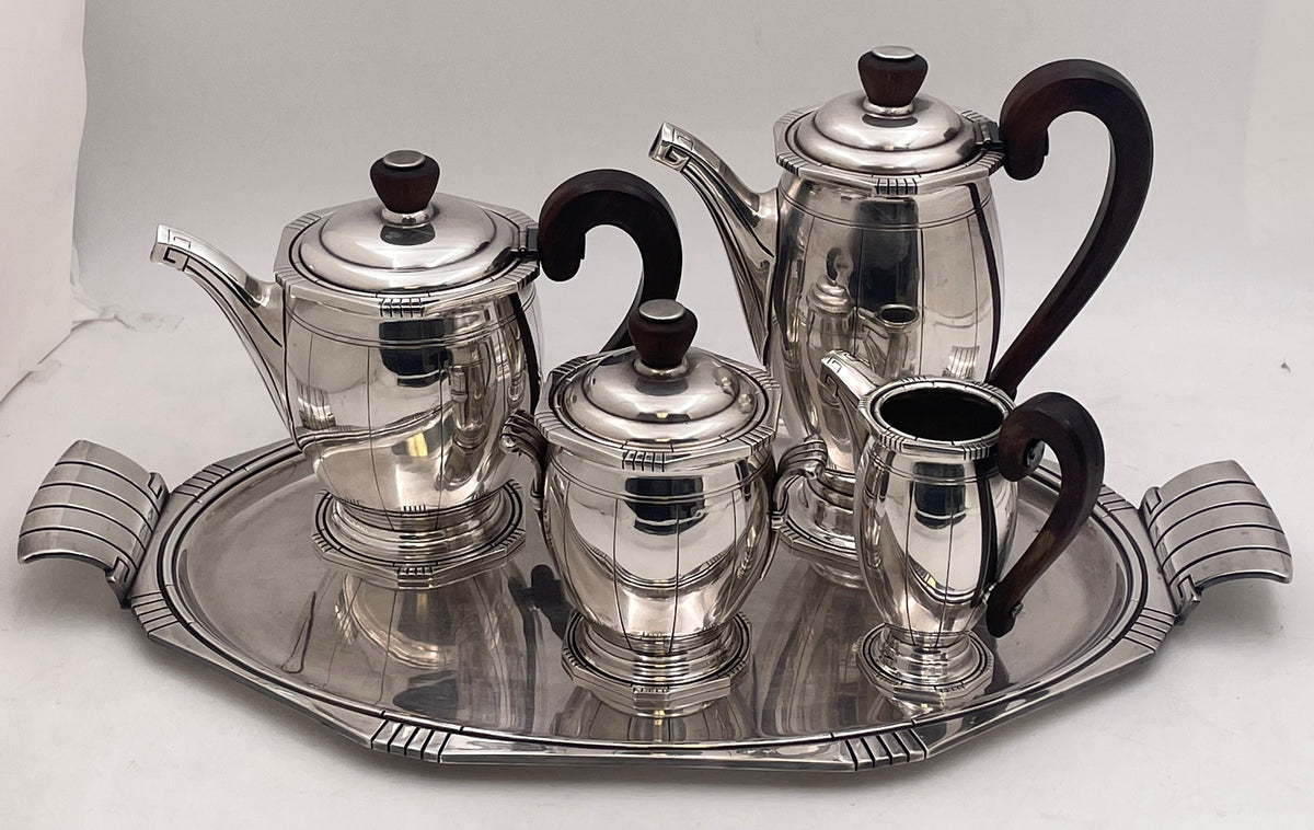 Vintage Tarnished Silver Plated Tea Set | 4 Piece Set hot | Gothic Decor | Collectible Tea Set