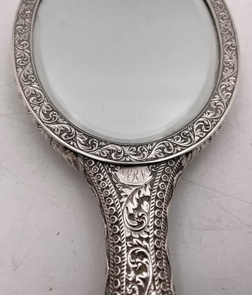 Bailey, Banks, and Biddle 19th Century Sterling Silver and Glass Hand Mirror