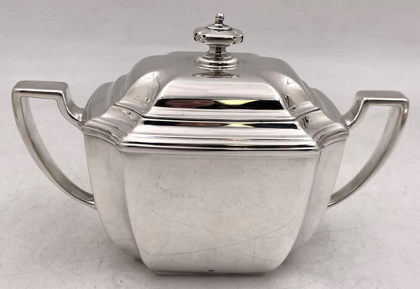 Tiffany & Co. 1912 Sterling Silver 6-Piece Tea & Coffee Set in Hampton Pattern and in Art Deco Style