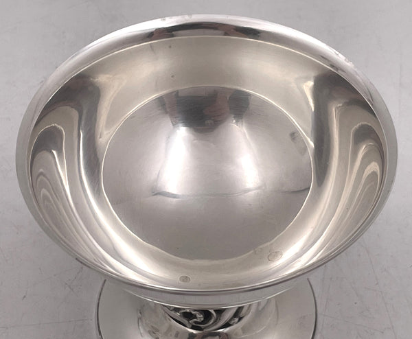 La Paglia International Sterling Silver Set of 8 Dessert Bowls in Mid-Century Modern Jensen Style