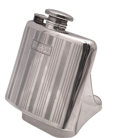 Watrous Sterling Silver Flask in Art Deco Style from Early 20th Century