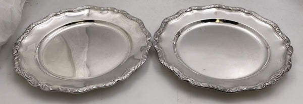 Erlandsson Pair of Swedish Silver 1908 Dishes/ Plates