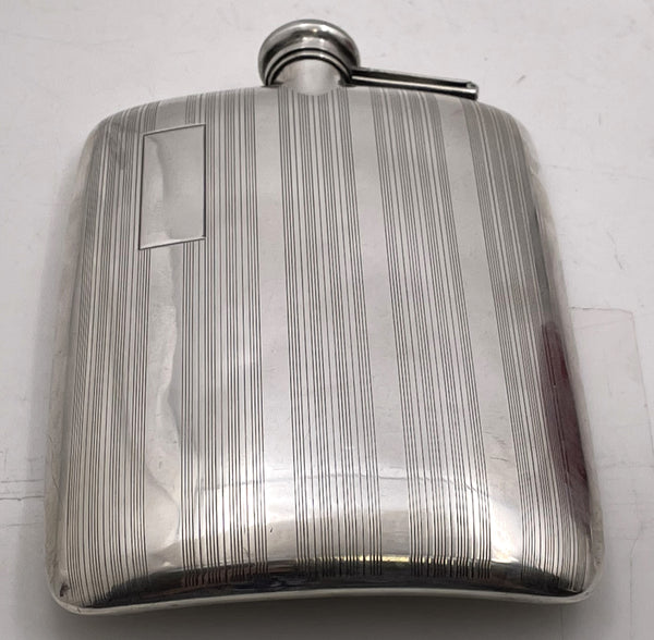 Elgin Sterling Silver Flask in Art Deco Style from Early 20th Century