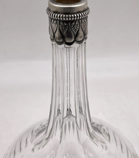 Gorham Pair of 1887 Sterling Silver Decanters in Rare Moorish/ Moresque Style