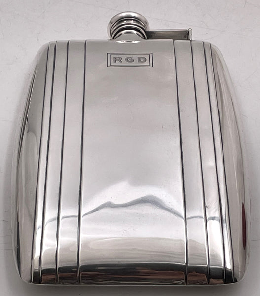 Watrous for International Sterling Silver Flask in Art Deco Style from Early 20th Century