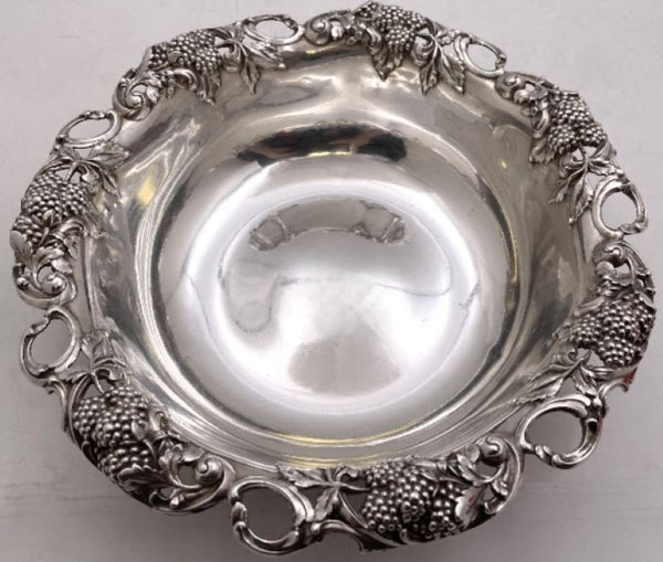 Tiffany & Co. Sterling Silver 1904 Blackberry Bowl in Art Nouveau Style