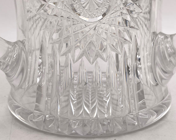 Sterling Silver & Cut Glass Wine Cooler Loving Cup in Art Nouveau Style from Early 20th Century