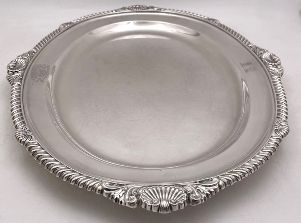 W.  Bateman English 1816 Georgian Sterling Silver Platter Tray