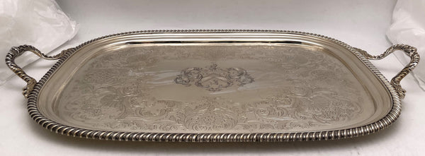 William Bateman English Sterling Silver 1815 Large Georgian Tray