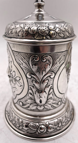 German Silver Tankard with Cosimo de Medici from 19th Century