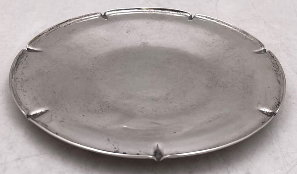 Joel F. Hewes Sterling Silver Arts & Crafts Hammered Serving Dish