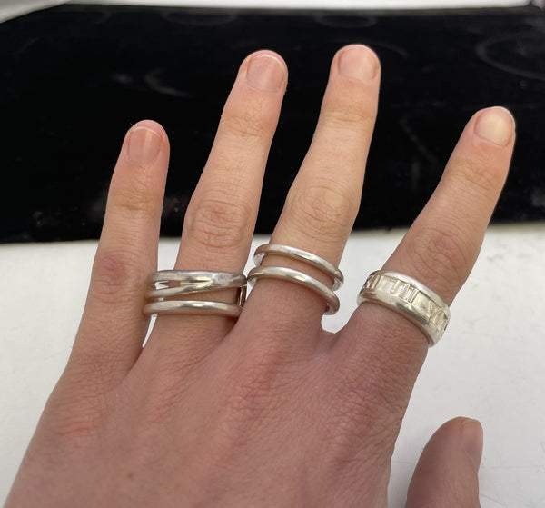 Tiffany & Co. Set of 3 Sterling Silver Rings