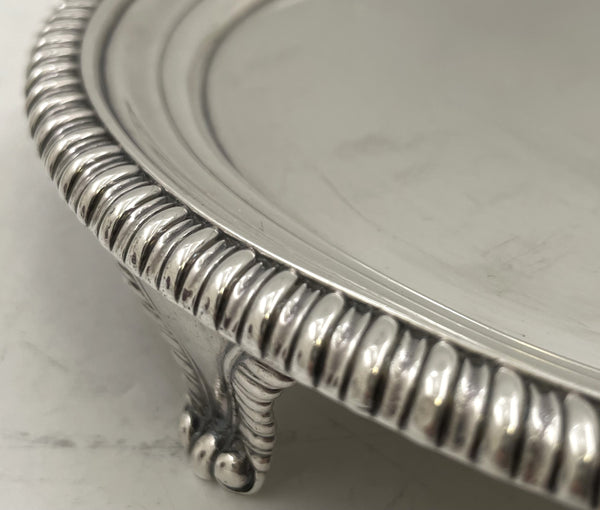 William Bateman Pair of Sterling Silver Salvers / Footed Trays from 1812