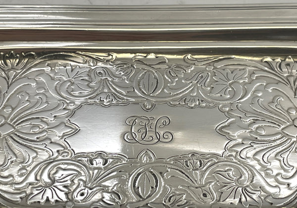 Tiffany & Co. Sterling Silver 1908 Trinket Tray in Art Nouveau Style