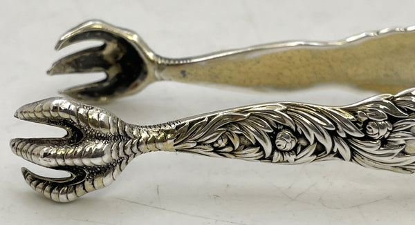 Tiffany & Co. Sterling Silver Sugar Tongs in Chrysanthemum Pattern from 1880