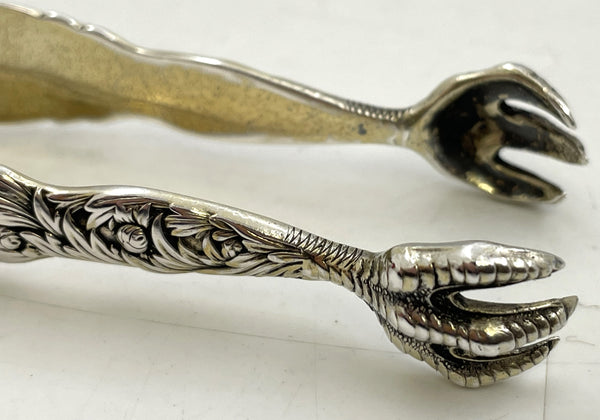 Tiffany & Co. Sterling Silver Sugar Tongs in Chrysanthemum Pattern from 1880