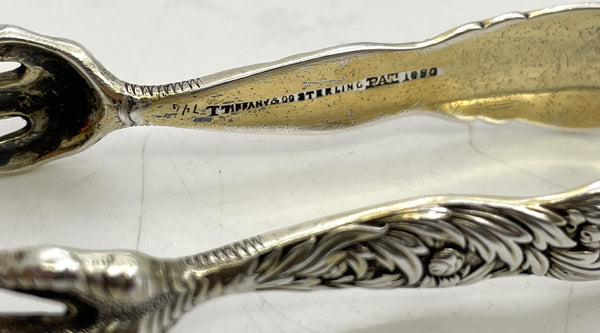 Tiffany & Co. Sterling Silver Sugar Tongs in Chrysanthemum Pattern from 1880