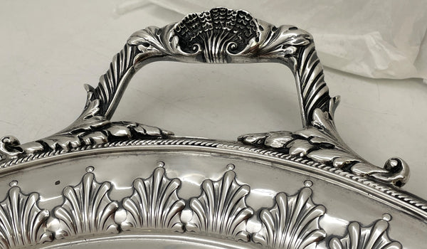 William Hutton & Sons English Sterling Silver 1897 Victorian Two-Handled Tray