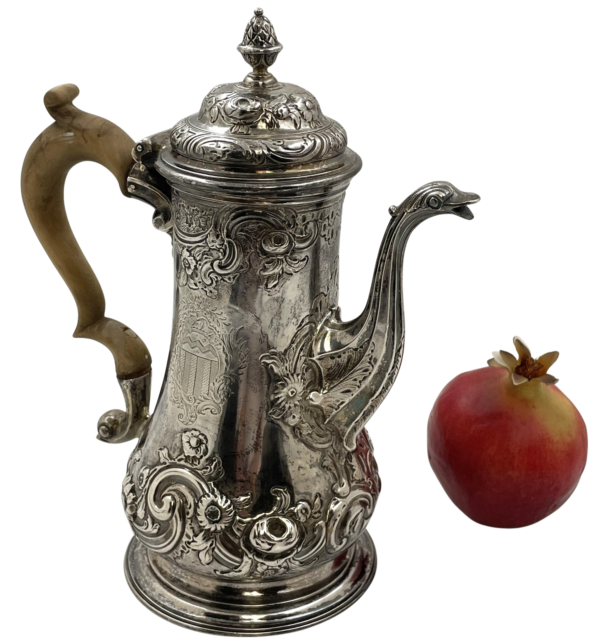 Thomas Whipham Sterling Silver Georgian Coffee Pot from 1752