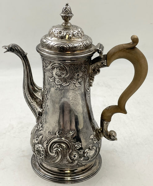 Thomas Whipham Sterling Silver Georgian Coffee Pot from 1752