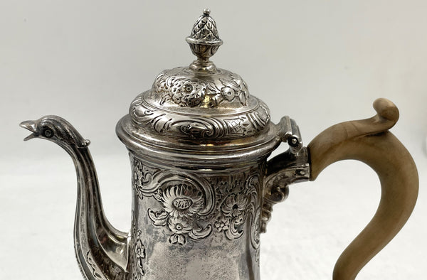 Thomas Whipham Sterling Silver Georgian Coffee Pot from 1752