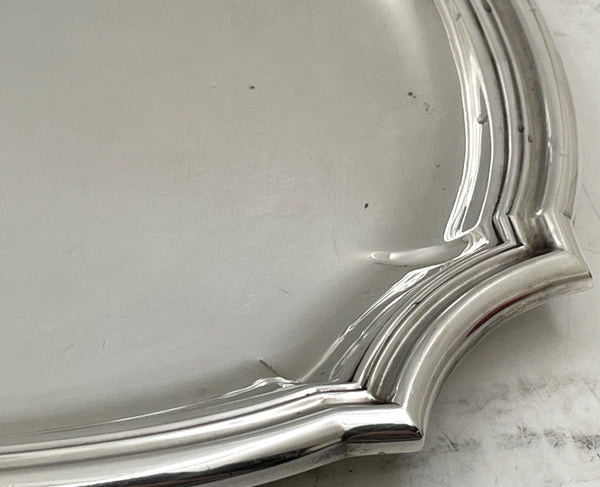 Puiforcat French Sterling Silver Platter Tray in Art Deco Style from Early 20th Century