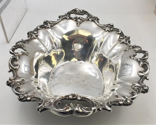 Wallace Sterling Silver Centerpiece Fruit Bowl Possibly in Grande Baroque Pattern (?)