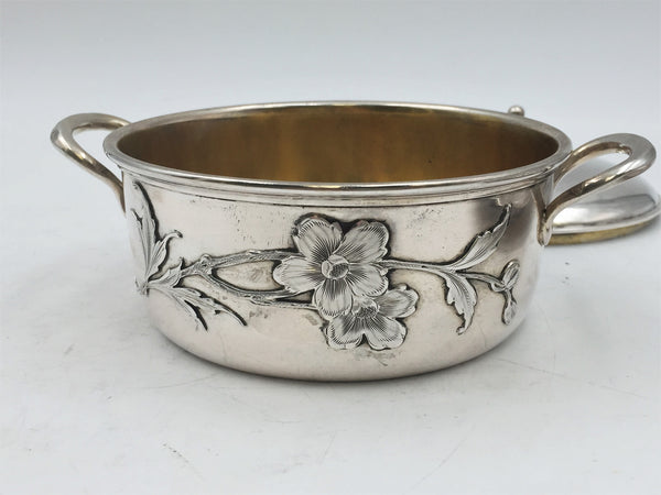 German Silver Butter Dish and Covered Bowl Tureen in Art Nouveau Style